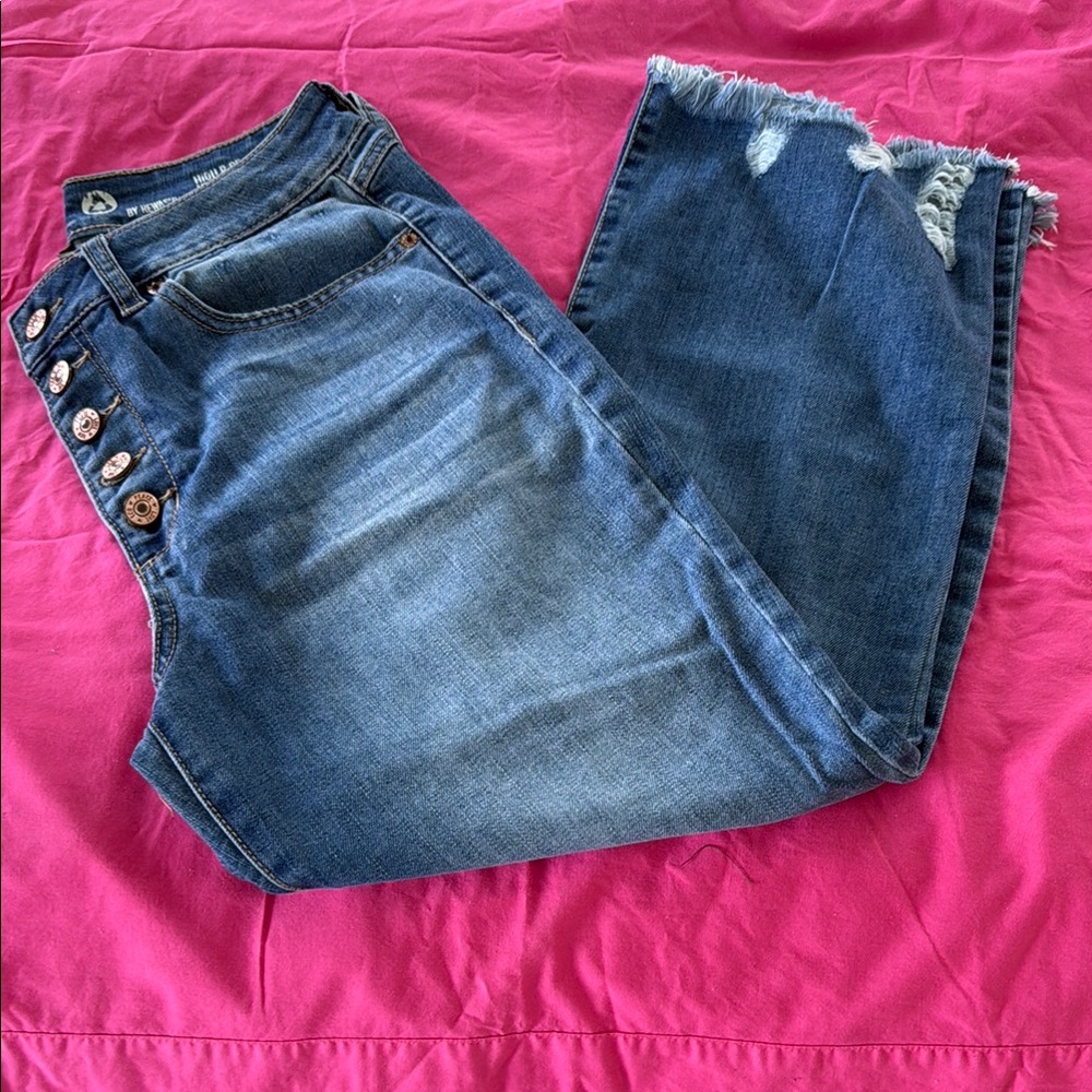 Peace Love Eco by REWASH High Rise Vintage Blue Jeans with Button Fly Size 9